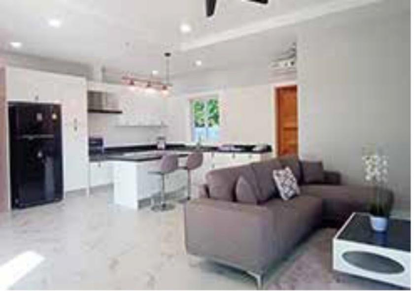 Open-plan living and kitchen