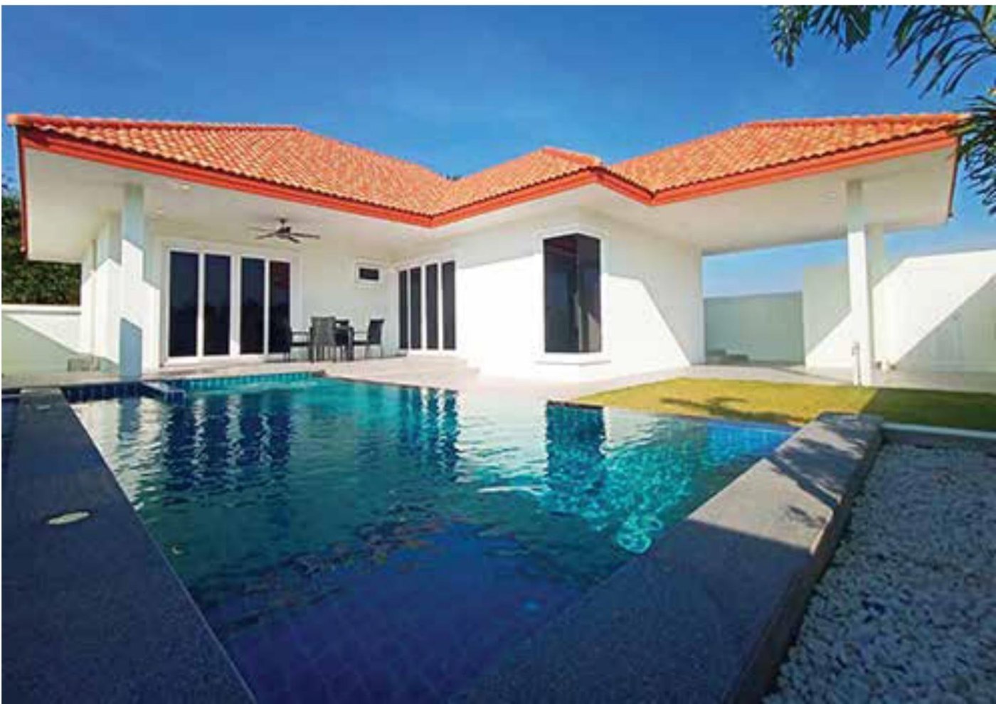 Completed pool villa